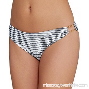 Miss Mandalay Women's Hamptons Ring Side Hipster Bikini Bottom Stripes B01D099UR6